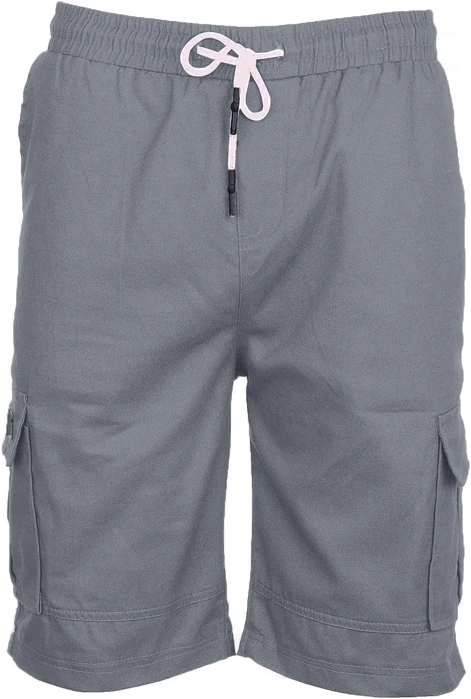 Men Cargo Shorts Below Knee Casual Elastic Cargo Workout Shorts Relaxed Below Knee Cargo Shorts with Pockets