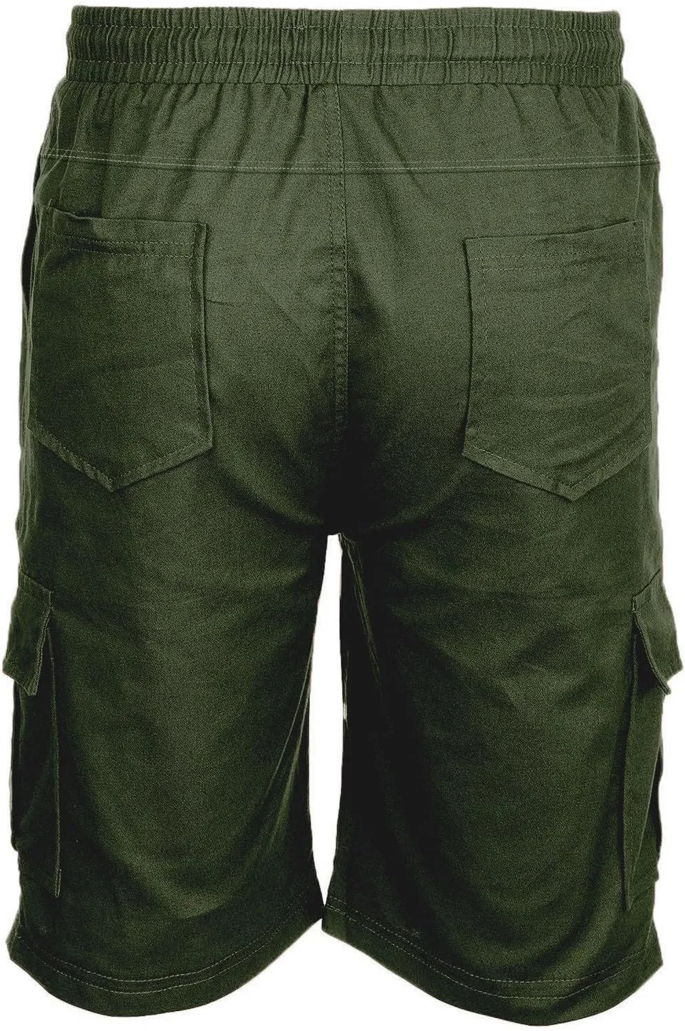 Men Cargo Shorts Below Knee Casual Elastic Cargo Workout Shorts Relaxed Below Knee Cargo Shorts with Pockets