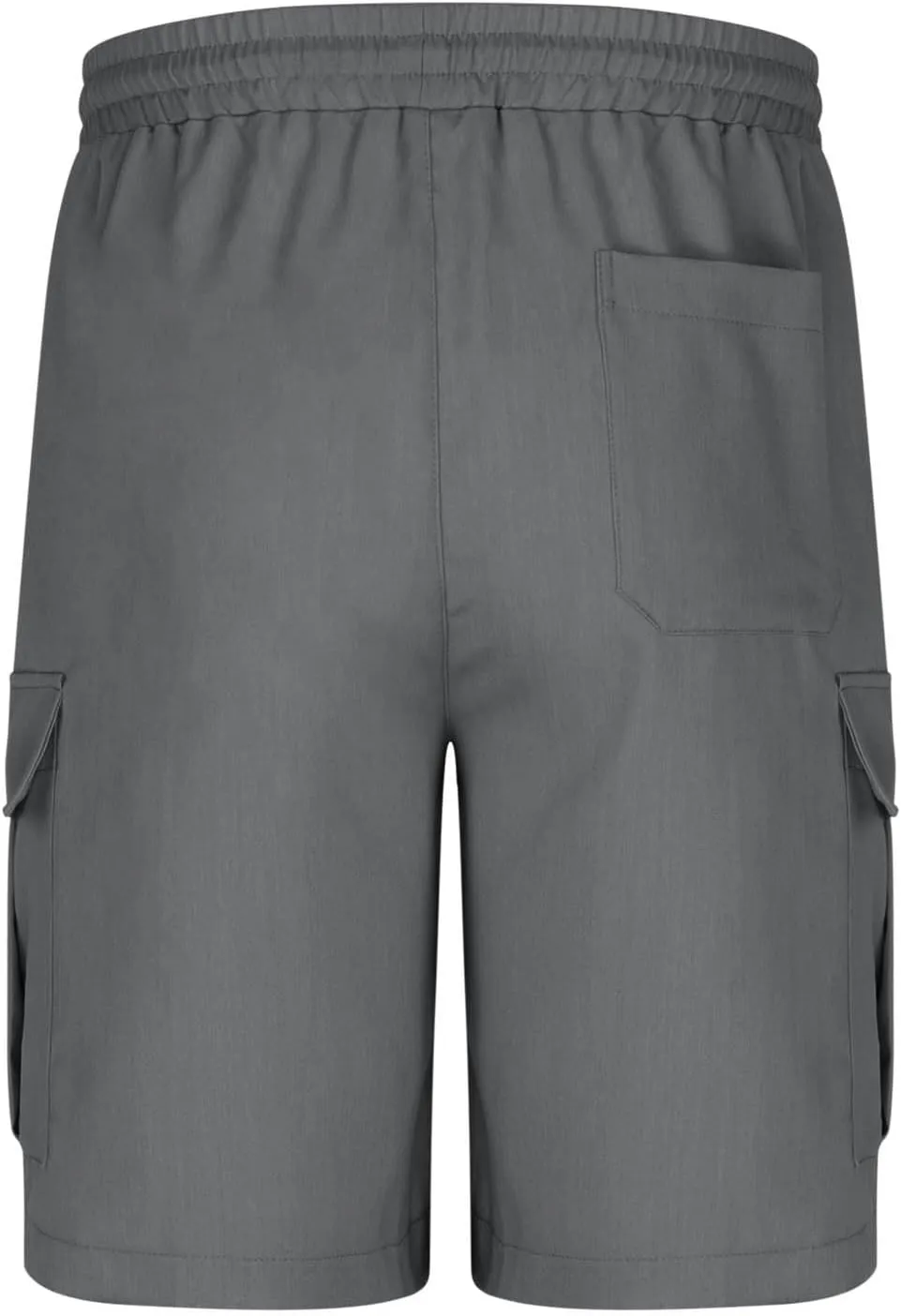 Men Casual Drawstring Elastic Waist Shorts Solid Knee Length Cargo Shorts with Pockets Athletic Workout Sports Shorts