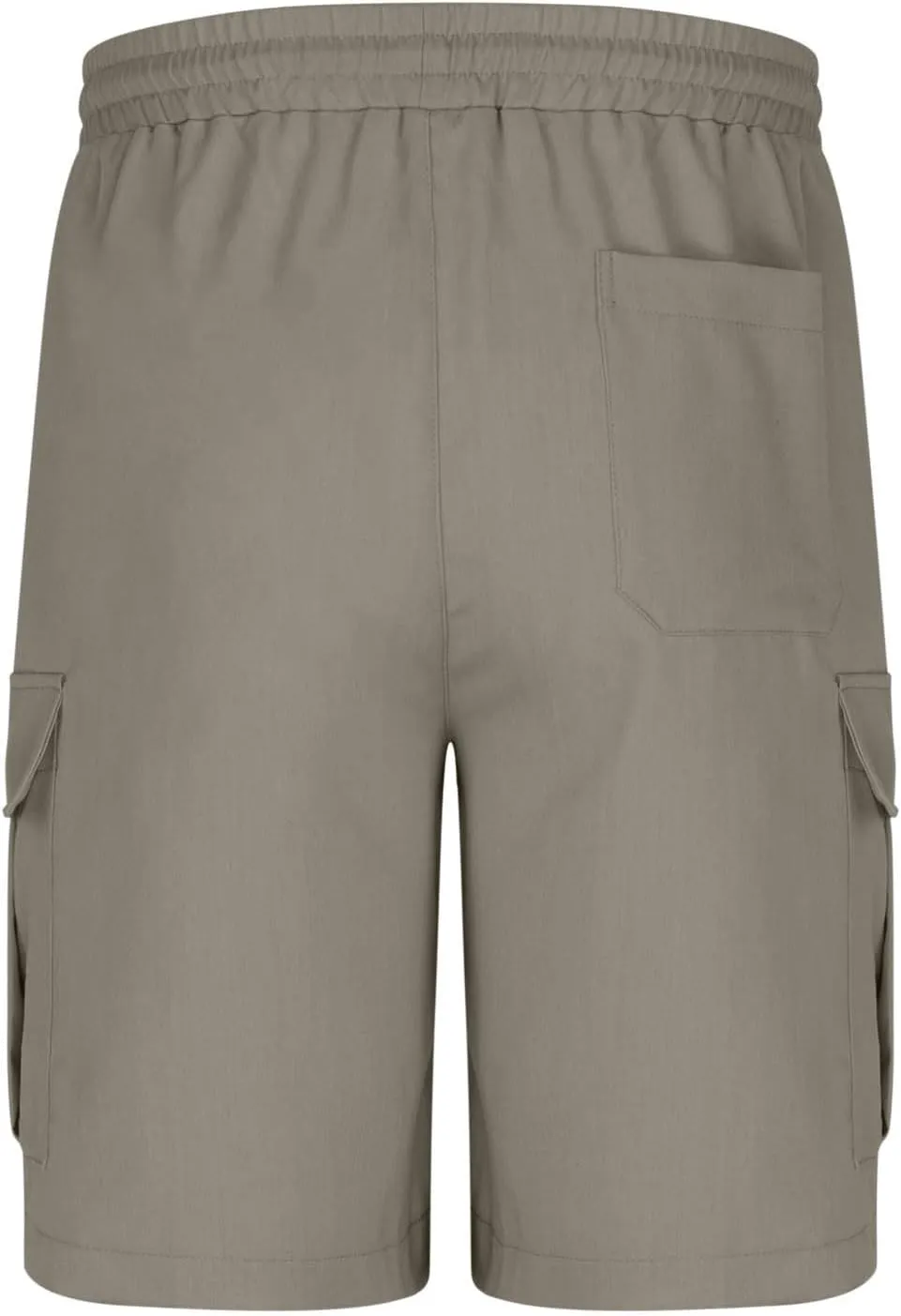 Men Casual Drawstring Elastic Waist Shorts Solid Knee Length Cargo Shorts with Pockets Athletic Workout Sports Shorts