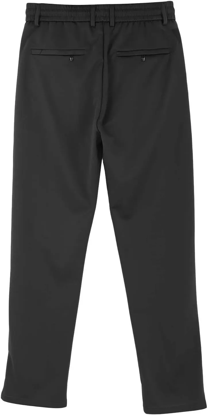 Men Dress Pants Plus Size Casual Business Trousers Straight Leg Fall Pants Solid Drawstring Elastic Waist Slacks