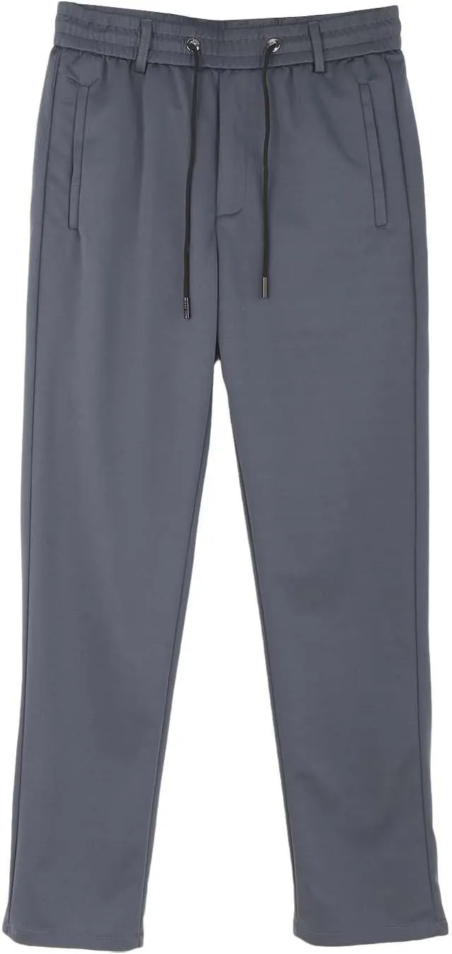 Men Dress Pants Plus Size Casual Business Trousers Straight Leg Fall Pants Solid Drawstring Elastic Waist Slacks