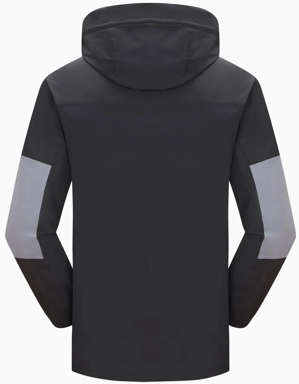 Men Women 3-in-1 Rain Jacket Unisex Hooded Waterproof Windbreaker with Pockets Hiking Skiing Outdoor Sports Raincoat