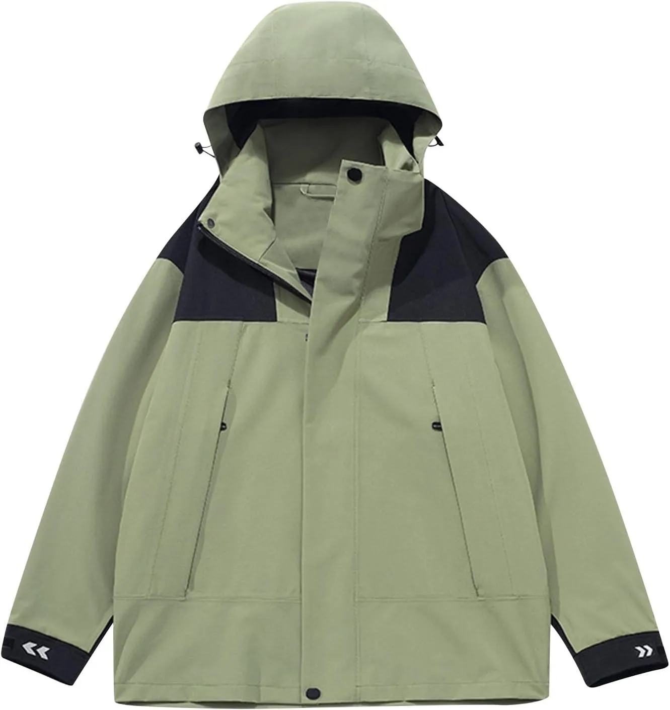 Men Women Rain Jackets Lightweight Waterproof Windbreaker Unisex Hooded Raincoat for Outdoor Running Mountaineering