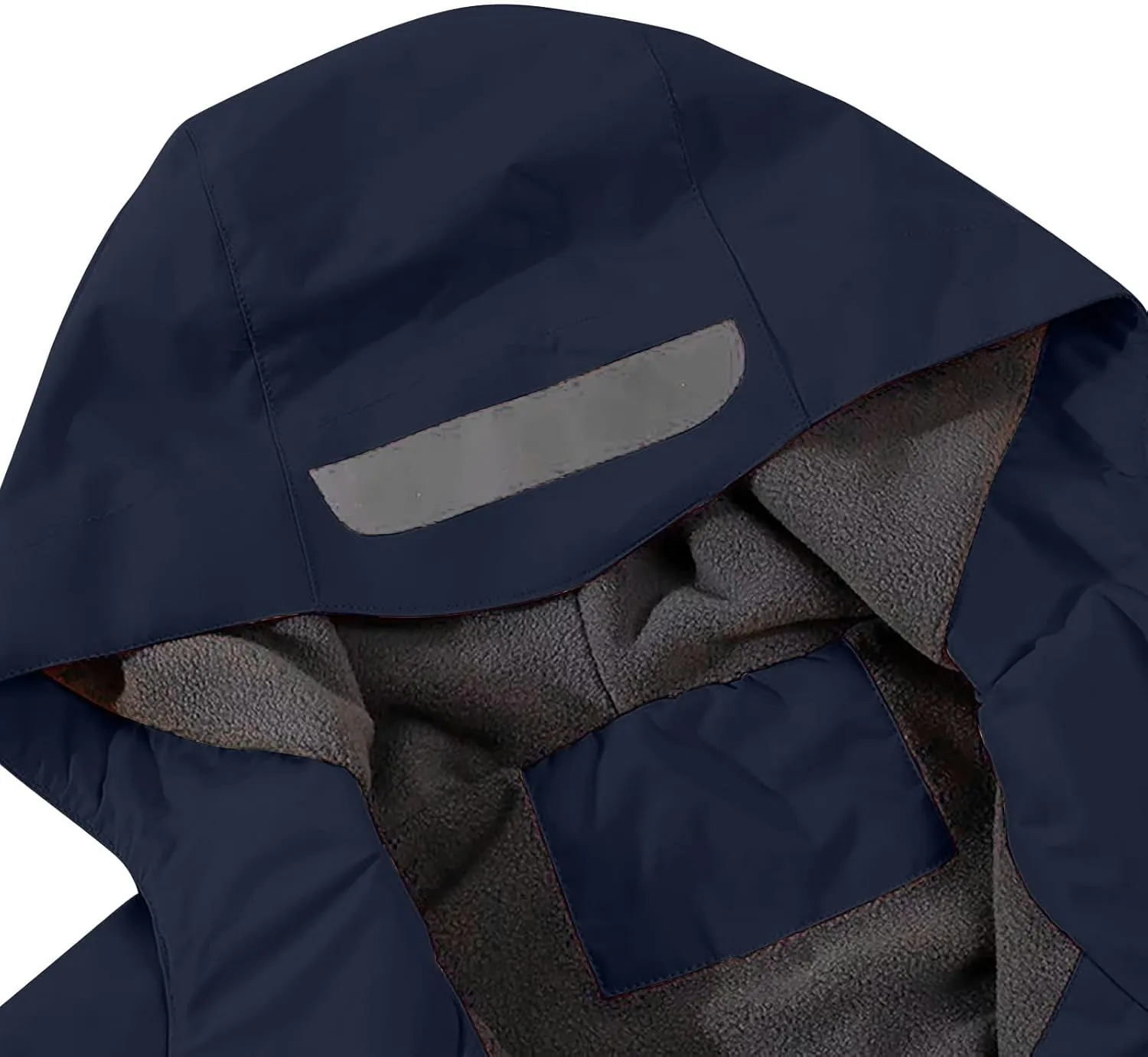 Men Women Rain Jackets Unisex Waterproof Winter Patchwork Thickened Hooded Raincoat Breathable Outdoor Windbreaker