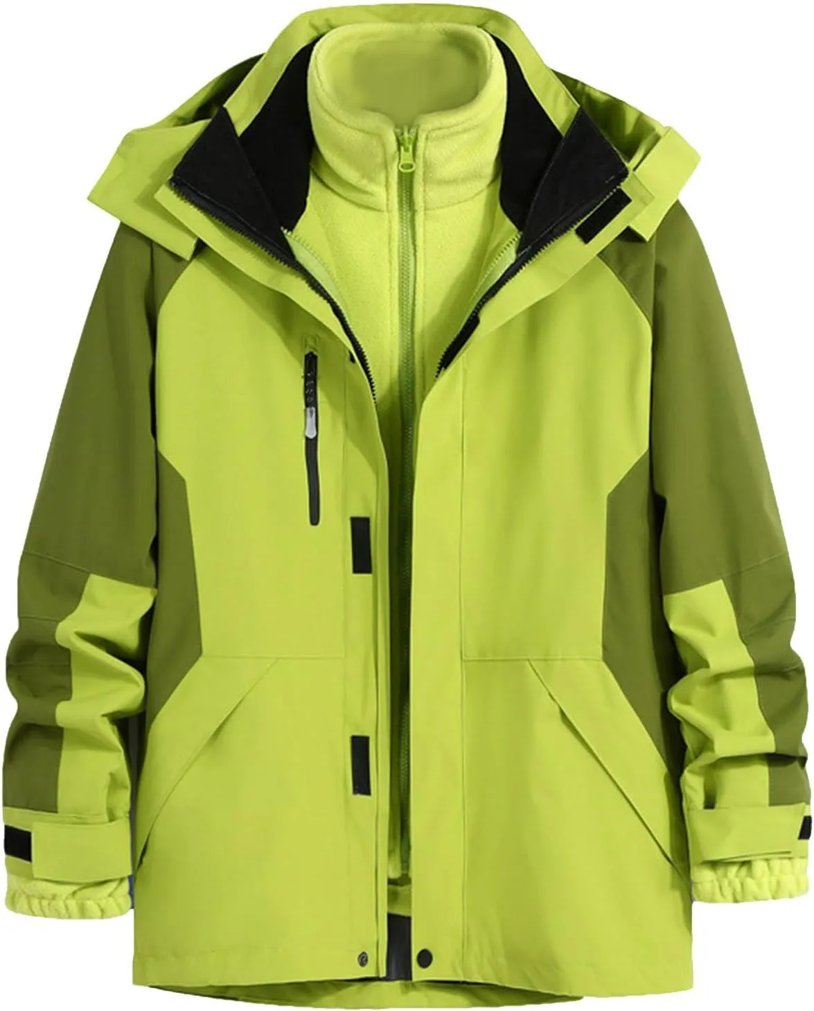 Men Women Rain Jackets Unisex Windbreaker Warm Fall Winter Rain Coat Lightweight Waterproof Outdoor Hiking Raincoats