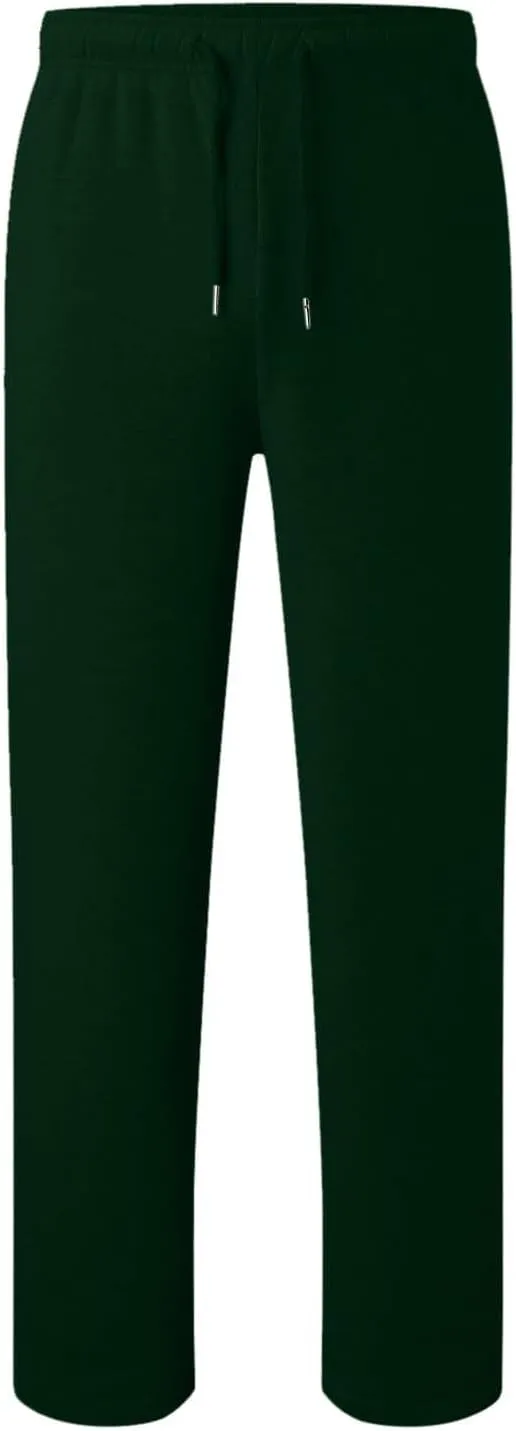 Men's Baggy Fleece Sweatpants Casual Drawstring Tapered Joggers Athletic Sweat Pants Workout Running with Pockets