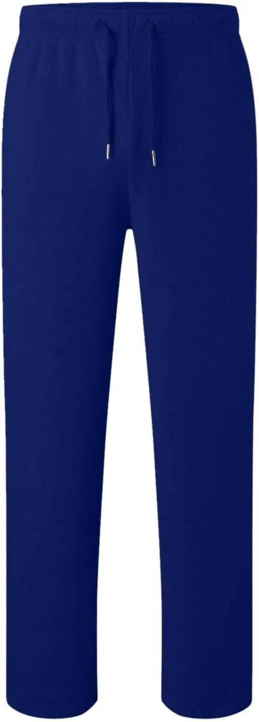 Men's Baggy Fleece Sweatpants Casual Drawstring Tapered Joggers Athletic Sweat Pants Workout Running with Pockets