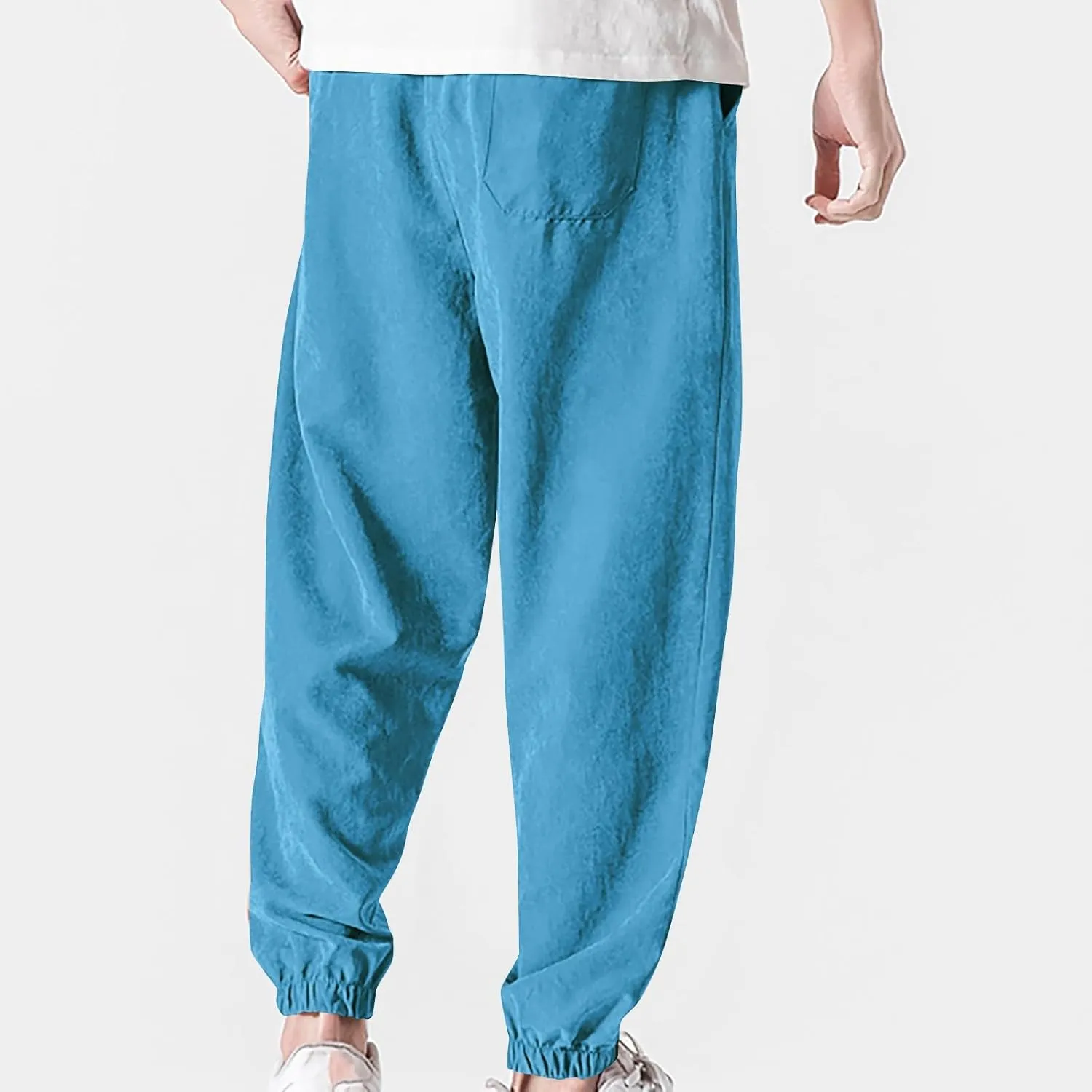 Mens Baggy Sweatpants Casual Relaxed Fit Baggy Pants Elastic Waist Drawstring Big and Tall Joggers Cargo Hiking Pants