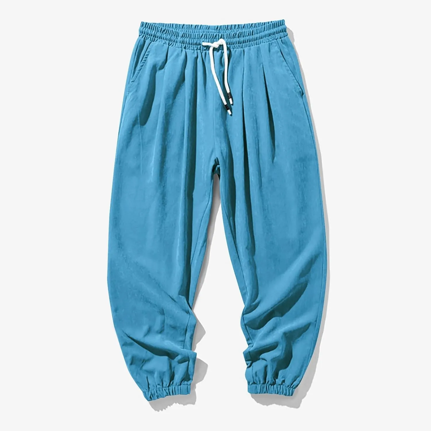 Mens Baggy Sweatpants Casual Relaxed Fit Baggy Pants Elastic Waist Drawstring Big and Tall Joggers Cargo Hiking Pants