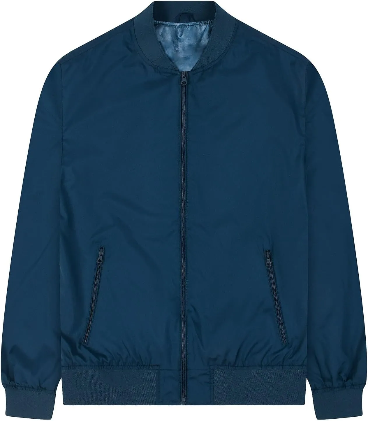 Men's Bomber Jacket Casual Solid Full Zip Long Sleeve Outwear Loose Fit Outdoor Exercise Fall Jackets