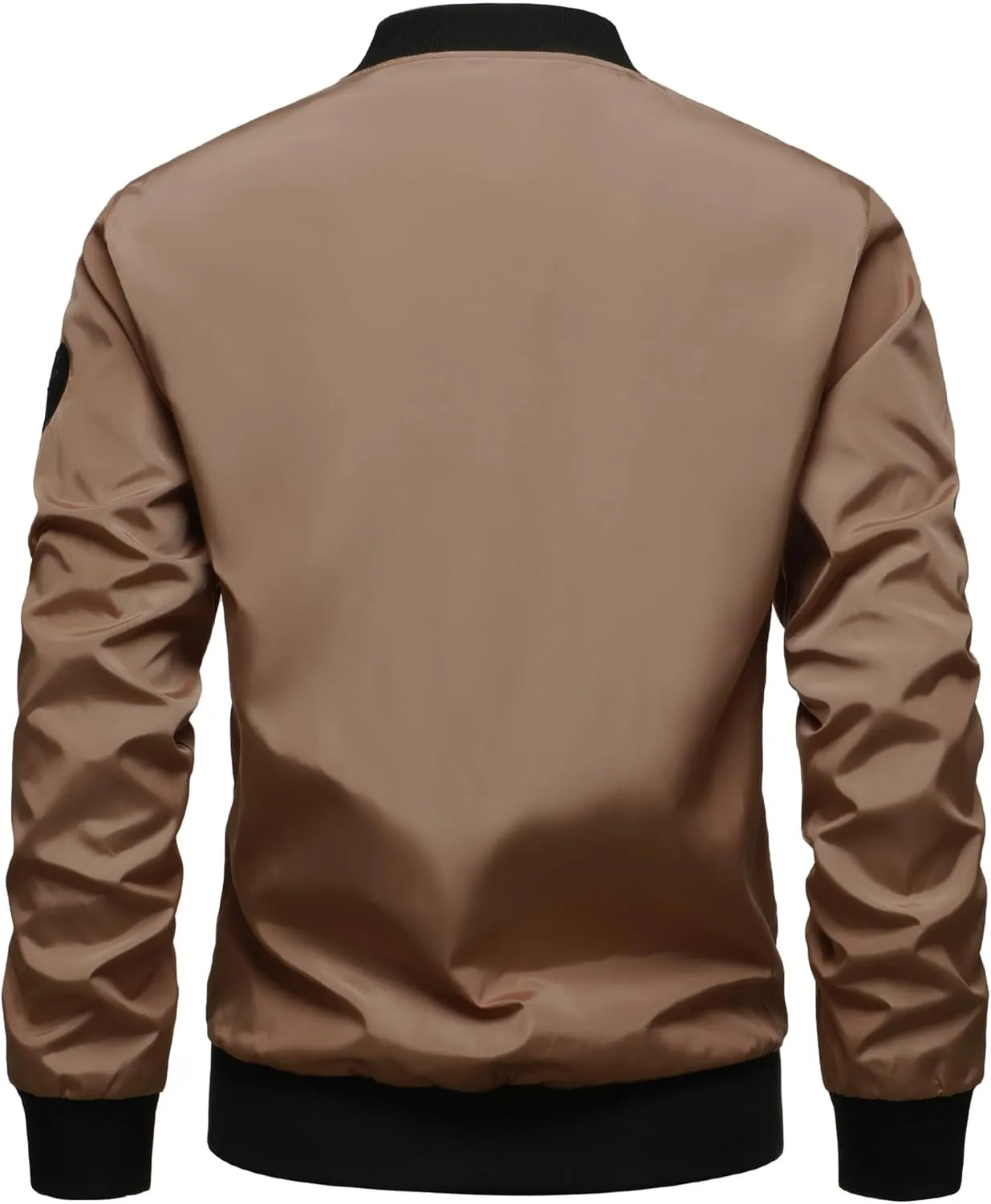 Men's Bomber Jacket Fashion Stylish Lightweight Windbreaker Casual Spring Fall Jackets for Men with Pockets