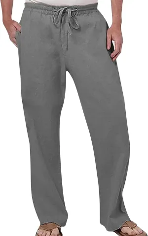 Men's Cargo Jeans Mens Casual Pants Drawstring Elastic Waist Classic Fit Baggy Yoga Pants Running Joggers Daily Wear Trousers Chino Pant Black