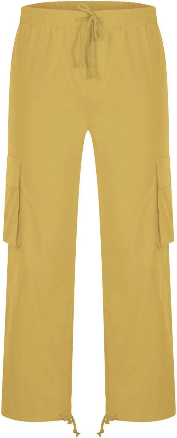 Mens Cargo Pants Casual Joggers Big and Tall Athletic Pants Cotton Loose Baggy Pants Straight Leg Sweatpants
