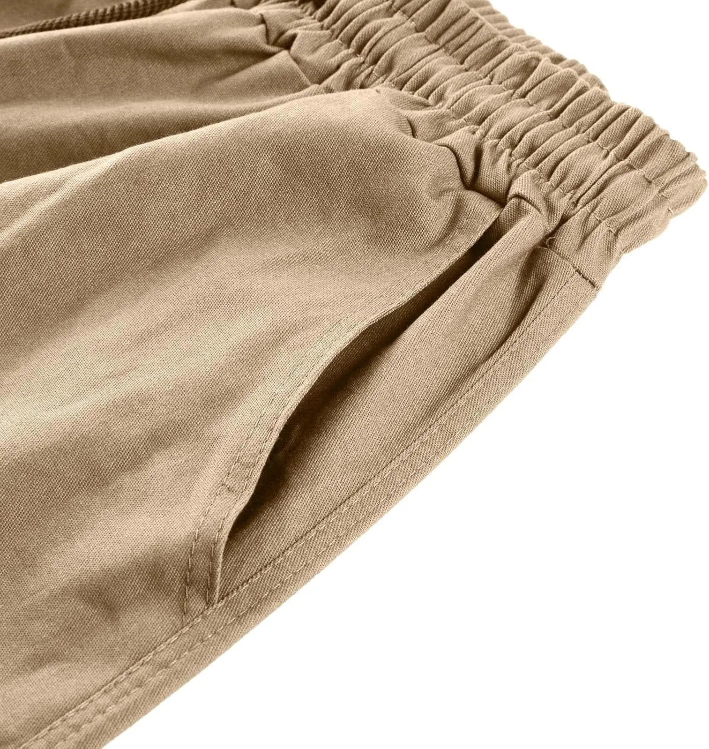 Mens Cargo Pants Casual Joggers Hiking Pants Loose Straight Athletic Workout Sweatpants with Pockets