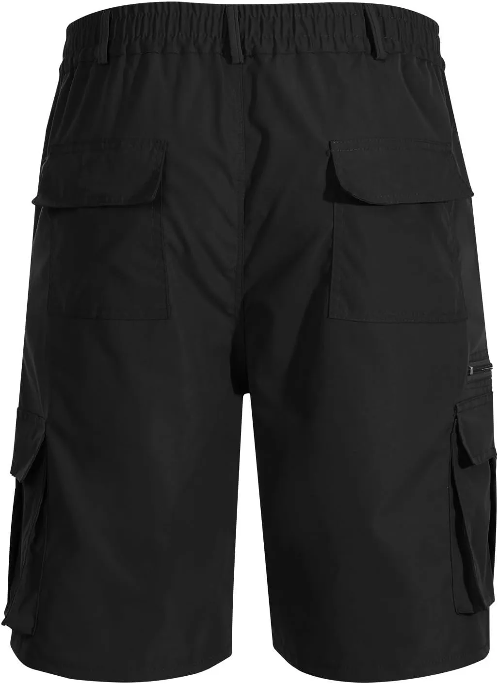 Men's Cargo Shorts Running Shorts Elastic Waist Cotton Hiking Shorts Straight Fit Athletic Shorts with Pockets