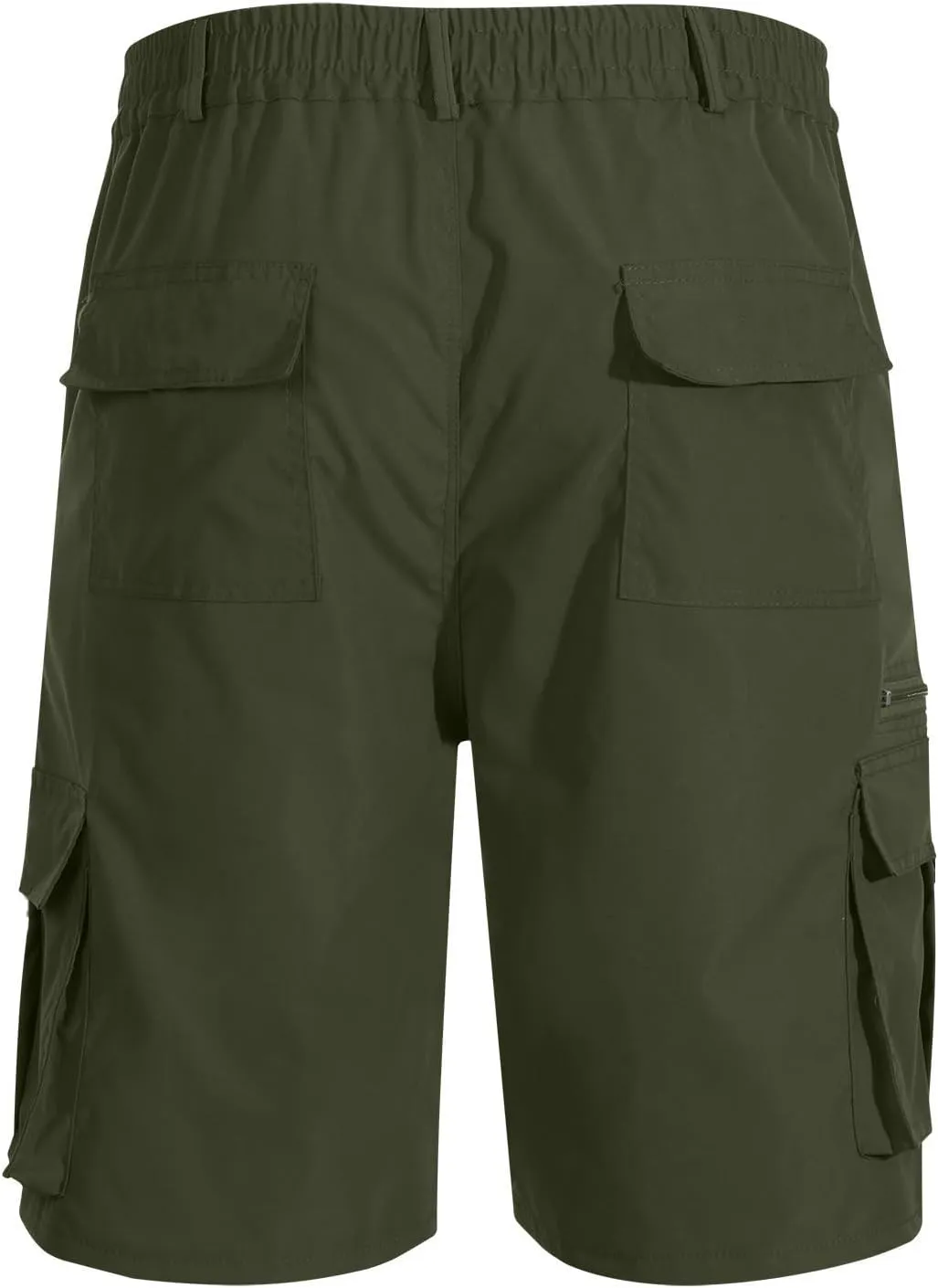 Men's Cargo Shorts Running Shorts Elastic Waist Cotton Hiking Shorts Straight Fit Athletic Shorts with Pockets