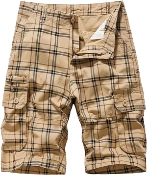 Mens Cargo Shorts Size 36 Short Cargo Pant Solid Splice Pocket Drawstring Shorts Fashion Solid Cargo Shorts for Men