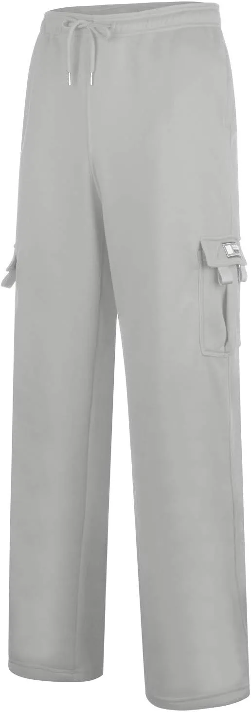 Mens Cargo Sweatpants Casual Baggy Drawstring Waist Open Bottom Sweatpants Lightweight Cargo Pants with Multi Pants