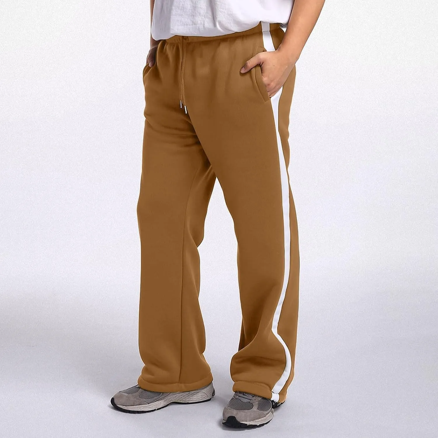Men's Cargo Sweatpants Joggers Casual Pants with Pockets for Hiking Athletic Workout Trousers Y2k Baggy Track Pants
