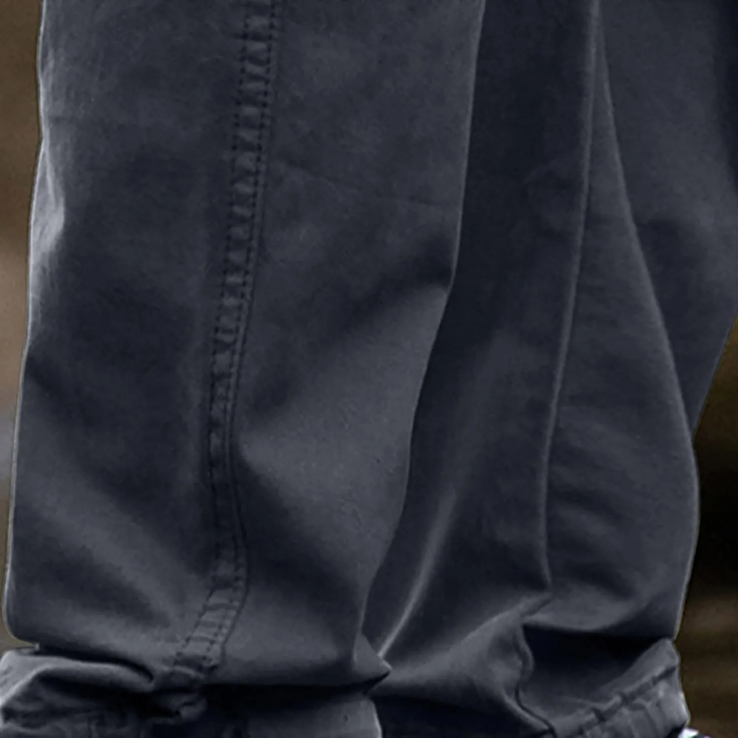 Mens Casual Cargo Pants Elastic Waist Stretch Drawstring Relaxed Fit Jogger Pants Classic Gym Hiking Workout Trousers