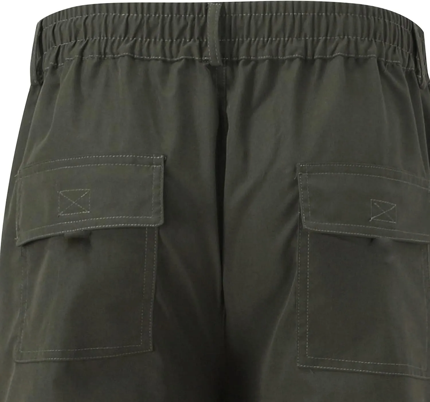 Mens Casual Cargo Pants Hiking Pants Elastic Cotton Workout Joggers Sweatpants for Men Multi Pockets 2024