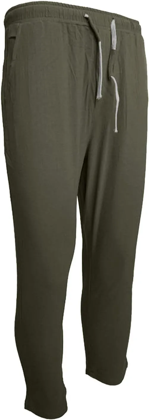 Men's Casual Chino Joggers Pants Twill Elastic Drawstring Waist Tapered Pants with Pockets Sweatpants Trousers