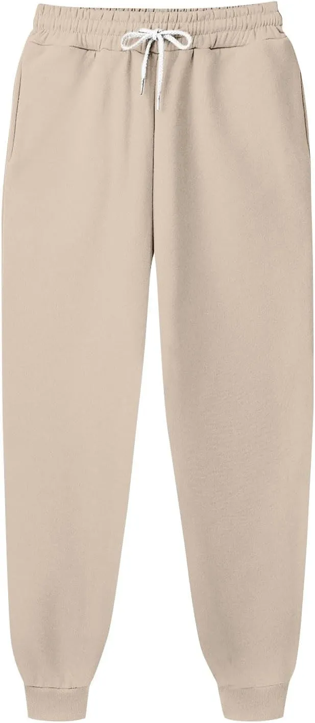 Mens Casual Drawstring Pants Joggers Sweatpants Active Athletic Workout Heavyweight Fleece Cargo Sweatpants Trousers