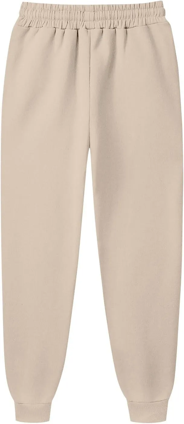Mens Casual Drawstring Pants Joggers Sweatpants Active Athletic Workout Heavyweight Fleece Cargo Sweatpants Trousers