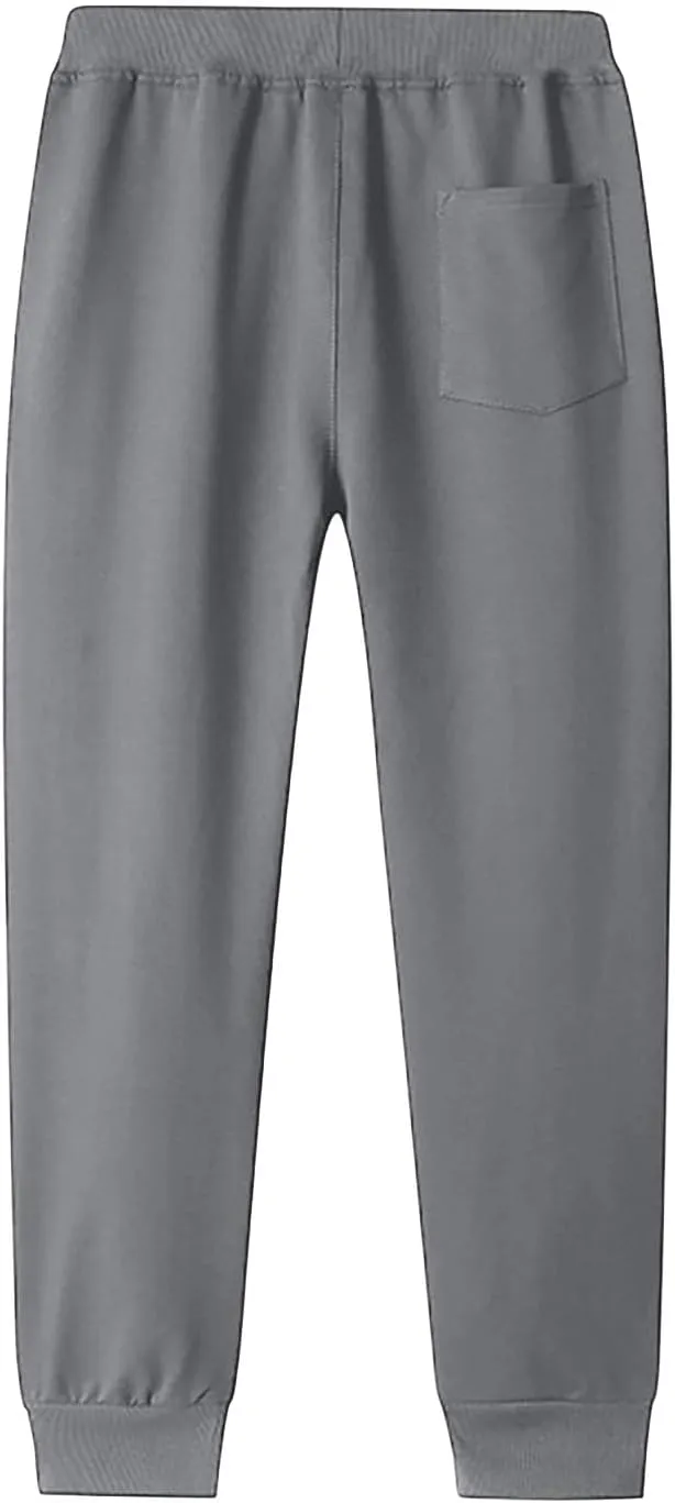 Mens Casual Thin Joggers Pants Elastic Waist Drawstring Straight Leg Cargo Pants Hiking Outdoor Running Sweatpants
