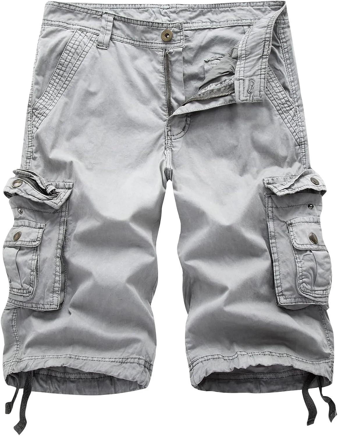 Men's Classic Cotton Cargo Shorts Casual Sports Hiking Golf Shorts Outdoors Work Cargo Shorts with Multi Pockets