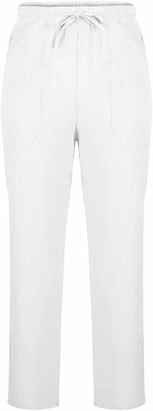 Mens Cotton Linen Joggers Sweatpants Casual Drawstring Elastic Waist Pant Baggy Quick Drying Workout Straight Trouser