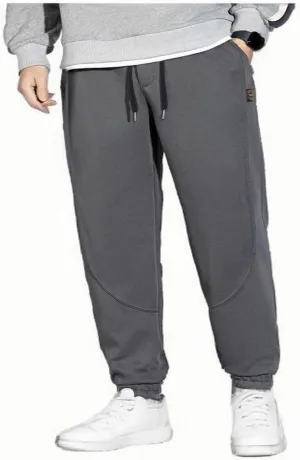 Men's Fleece Jogger Sweatpants Baggy Elastic Waist Drawstring Cargo Pants with Pockets Casual Workout Gym Trousers