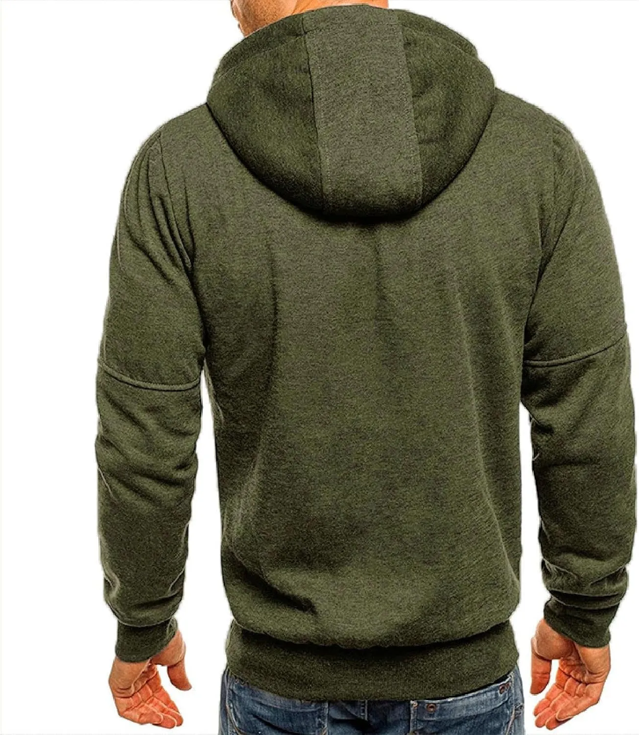 Men's Full Zip Heavyweight Hoodie Men's Spring And Autumn Long Sleeve Half Zip Sportswear Men's Pullover Club Hoodie
