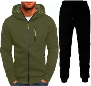Men's Full Zip Heavyweight Hoodie Men's Spring And Autumn Long Sleeve Half Zip Sportswear Men's Pullover Club Hoodie