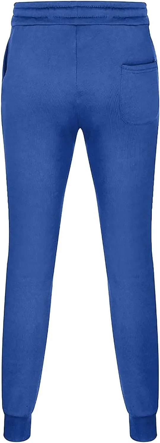 Men's Heavyweight Cargo Sweatpants Stretch Elastic Waist Drawstring Sweat Pants Workout Jogger Pants Sport Trouser