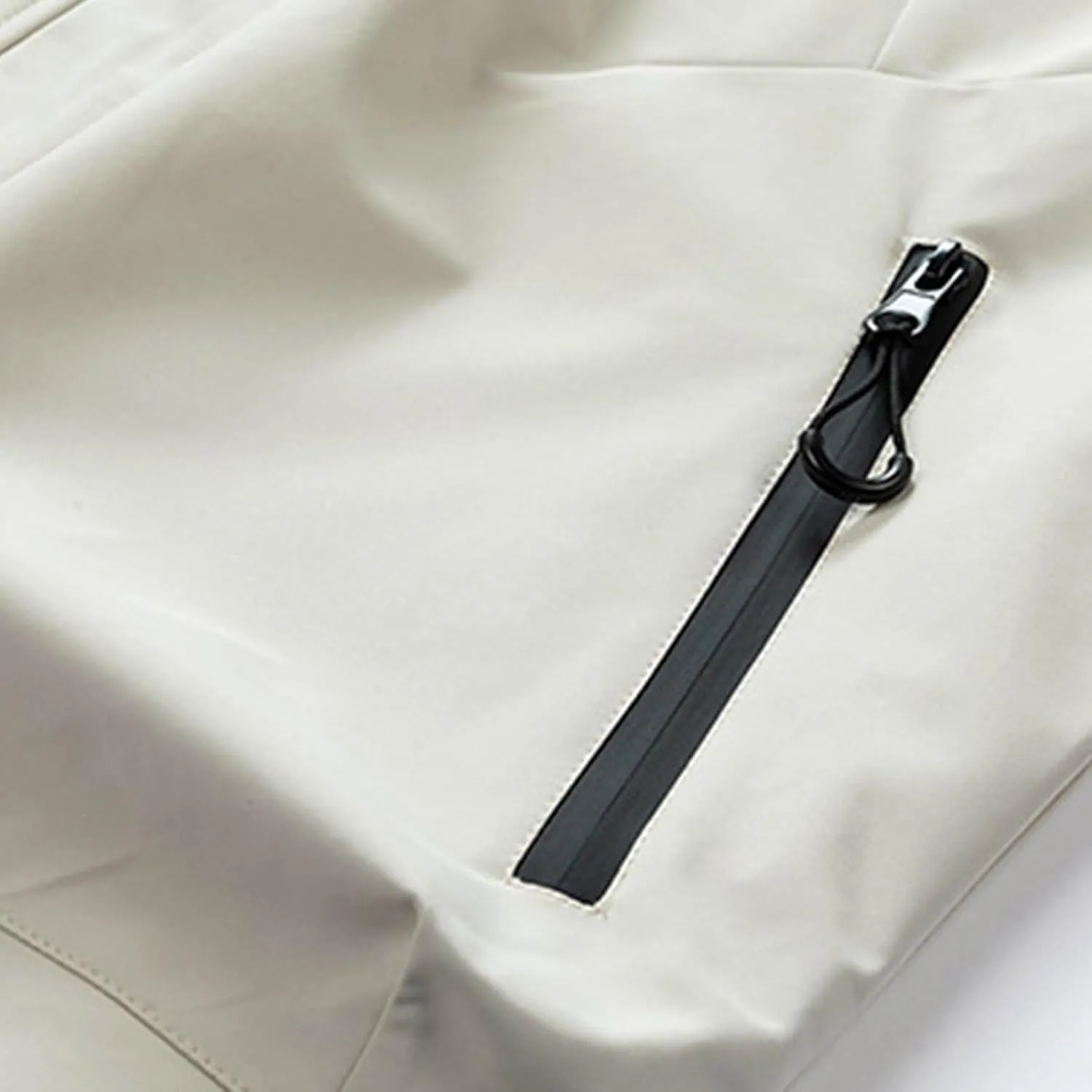 Mens Hooded Rain Jackets Casual Long Sleeve Waterproof Windbreaker Trench Coat Outdoor Full Zip Raincoat With Pockets