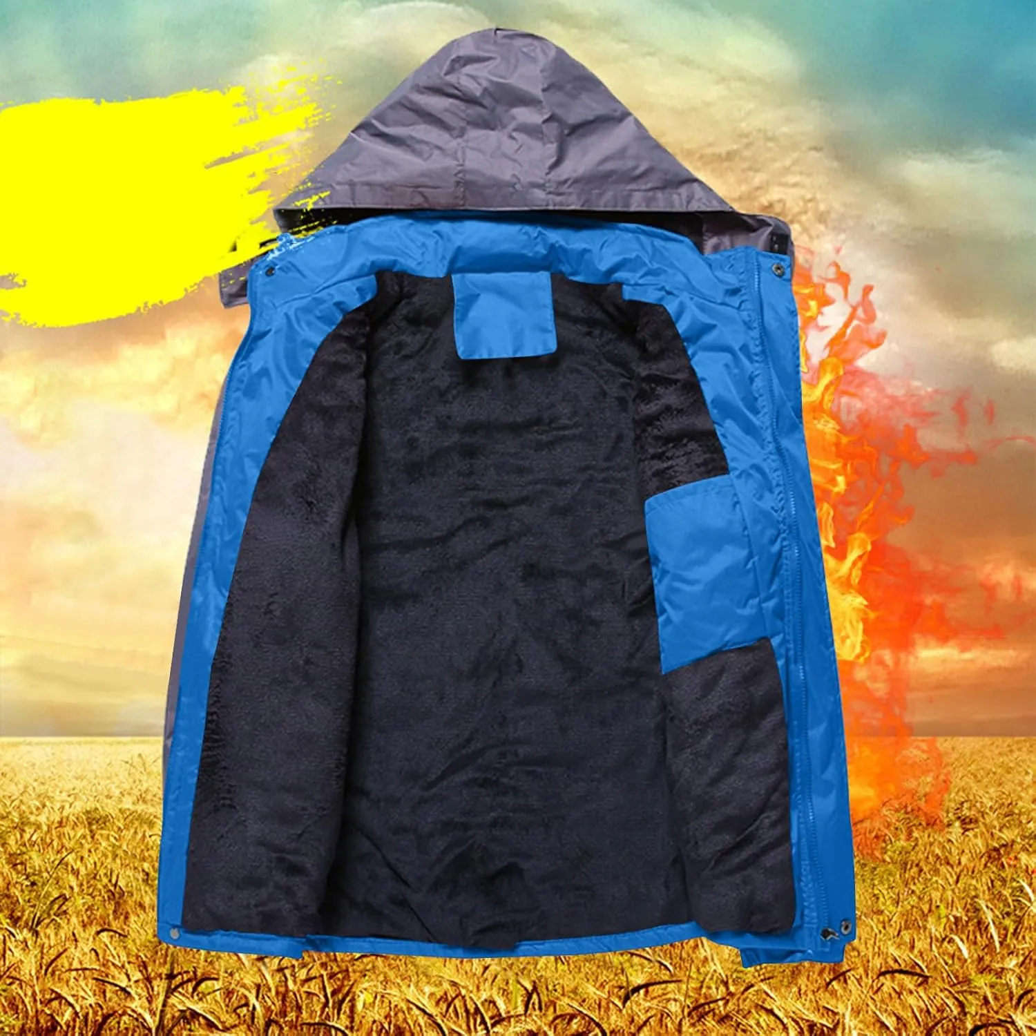 Men's Hooded Rain Jackets Plus Size Lightweight Waterproof Windbreaker Outdoor Sports Jacket Hiking Climbing Raincoat