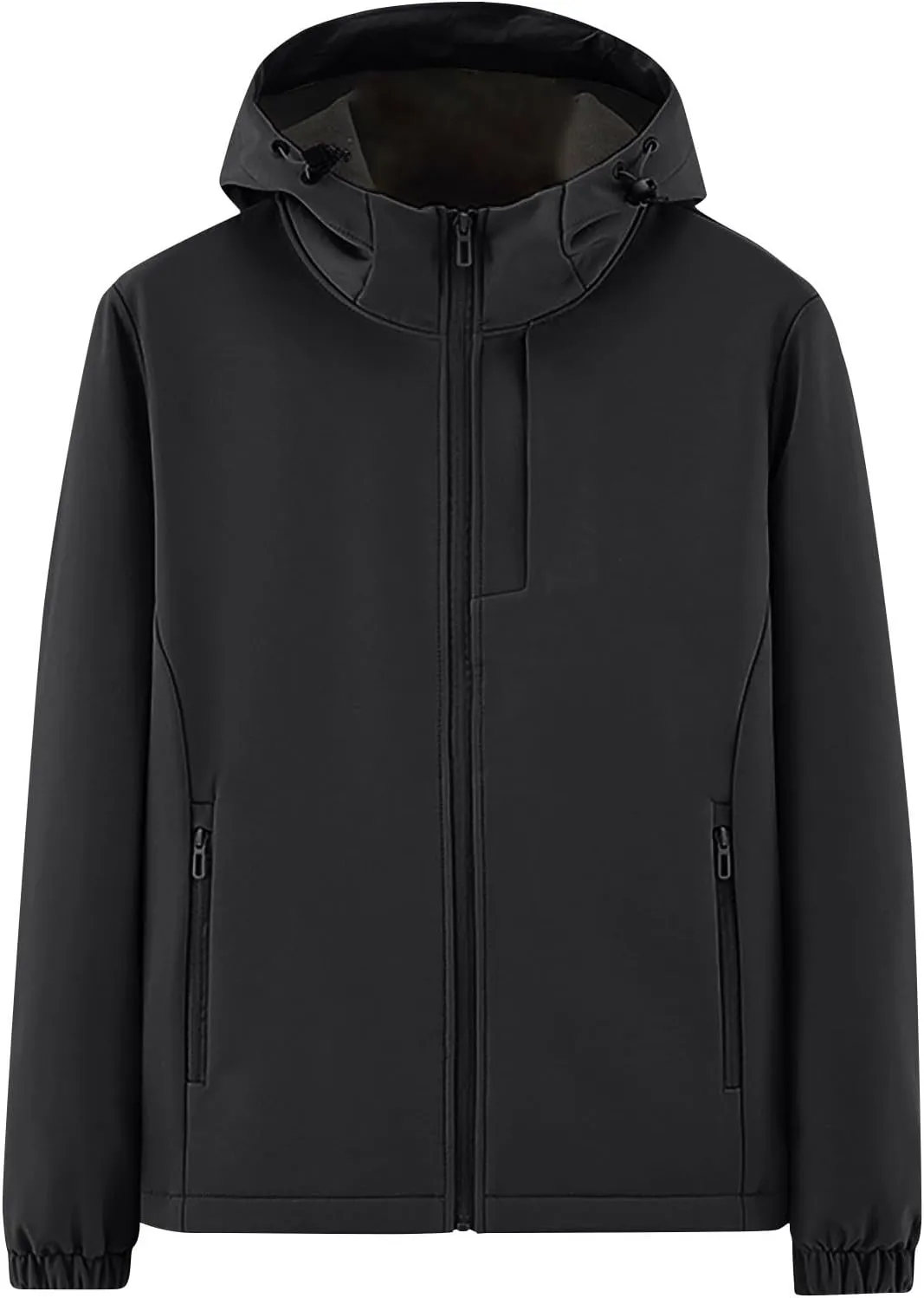 Mens Hooded Raincoats Long Sleeve Zip Up Windbreaker Trench Coat With Pockets Outdoor Running Cycling Rain Jackets