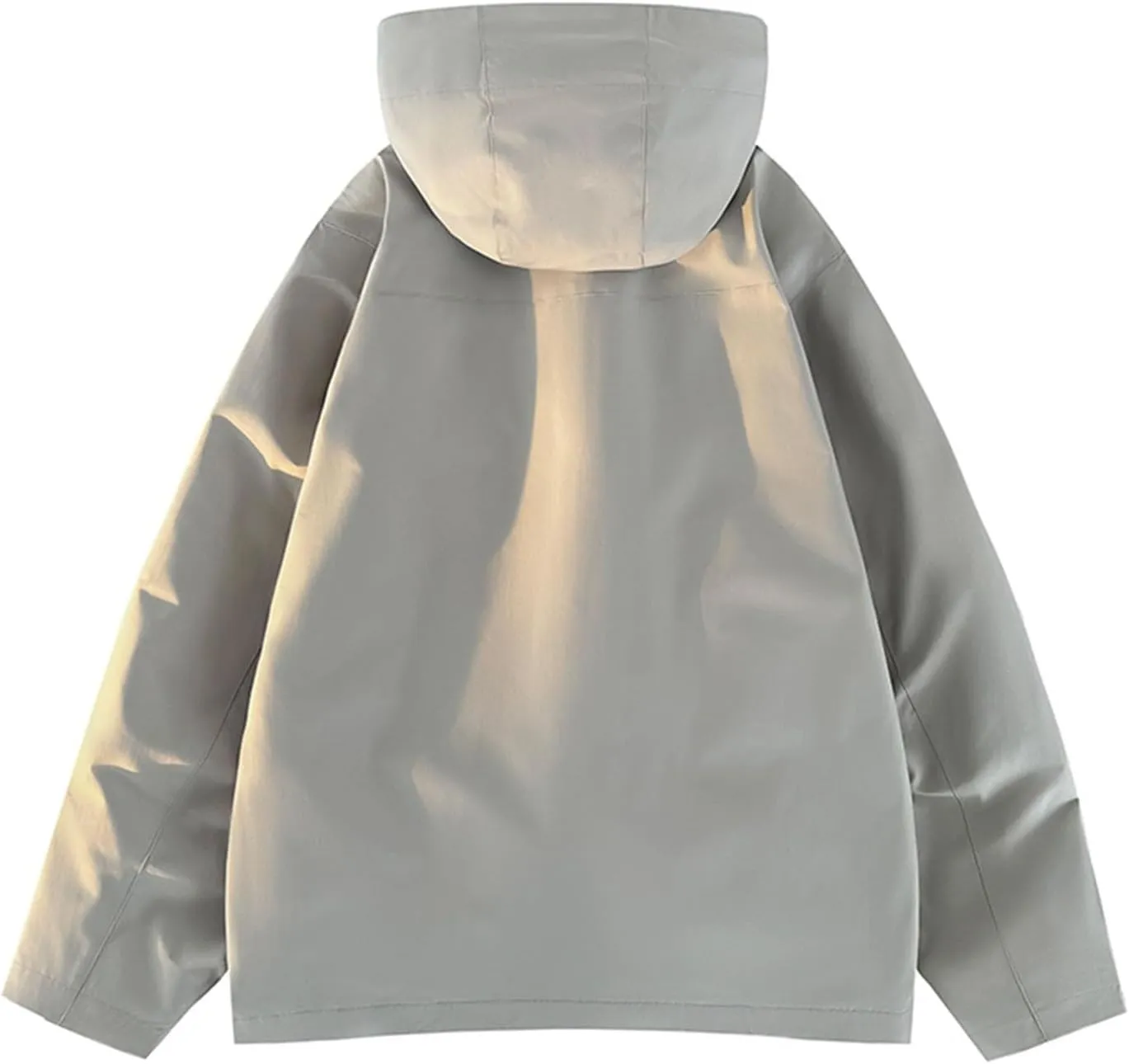 Men's Hooded Softshell Rain Jackets Lightweight Waterproof Windbreaker Zip Up Pockets Raincoats For Outdoor Hiking