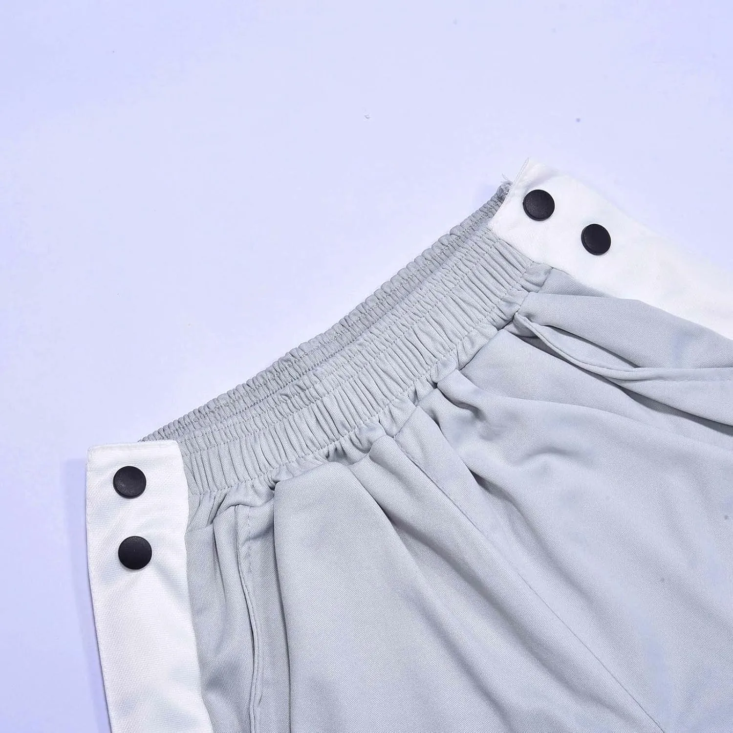Mens Jogger Pants Tear-Away Athletic Pants Side High Split Snap Button Striped Sweatpants Casual Workout Trousers