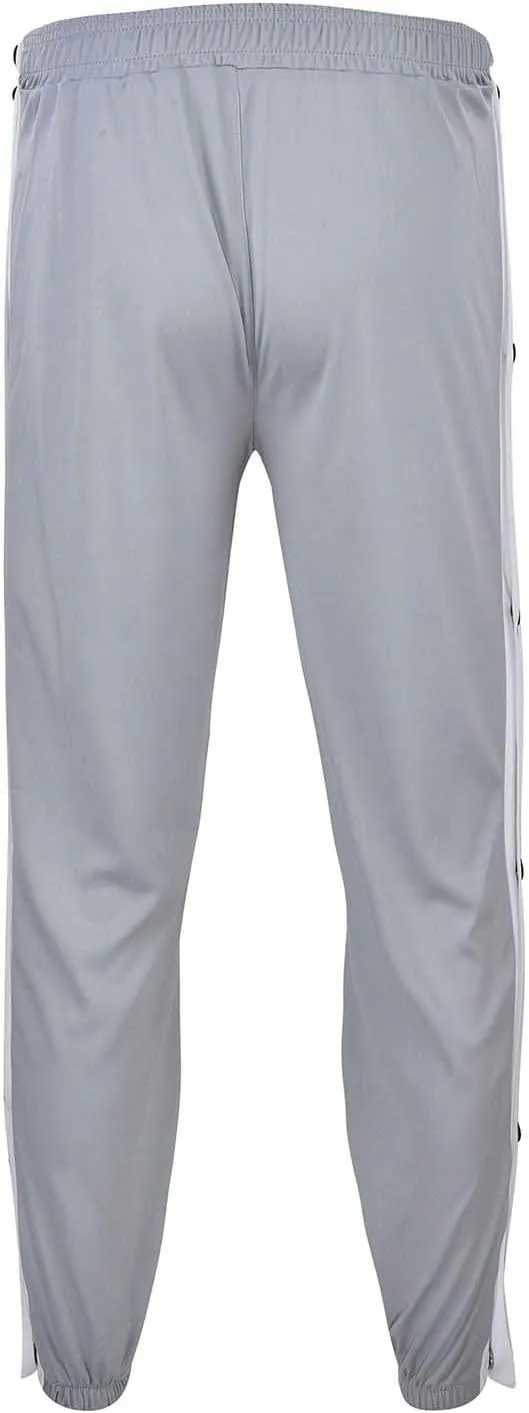 Mens Jogger Pants Tear-Away Athletic Pants Side High Split Snap Button Striped Sweatpants Casual Workout Trousers