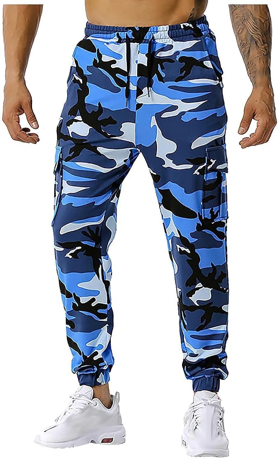 Men's Joggers Sweatpants Basic Fleece Jogger Pant Elastic Waist Casual Workout Lounge Sweat Pants with Pockets