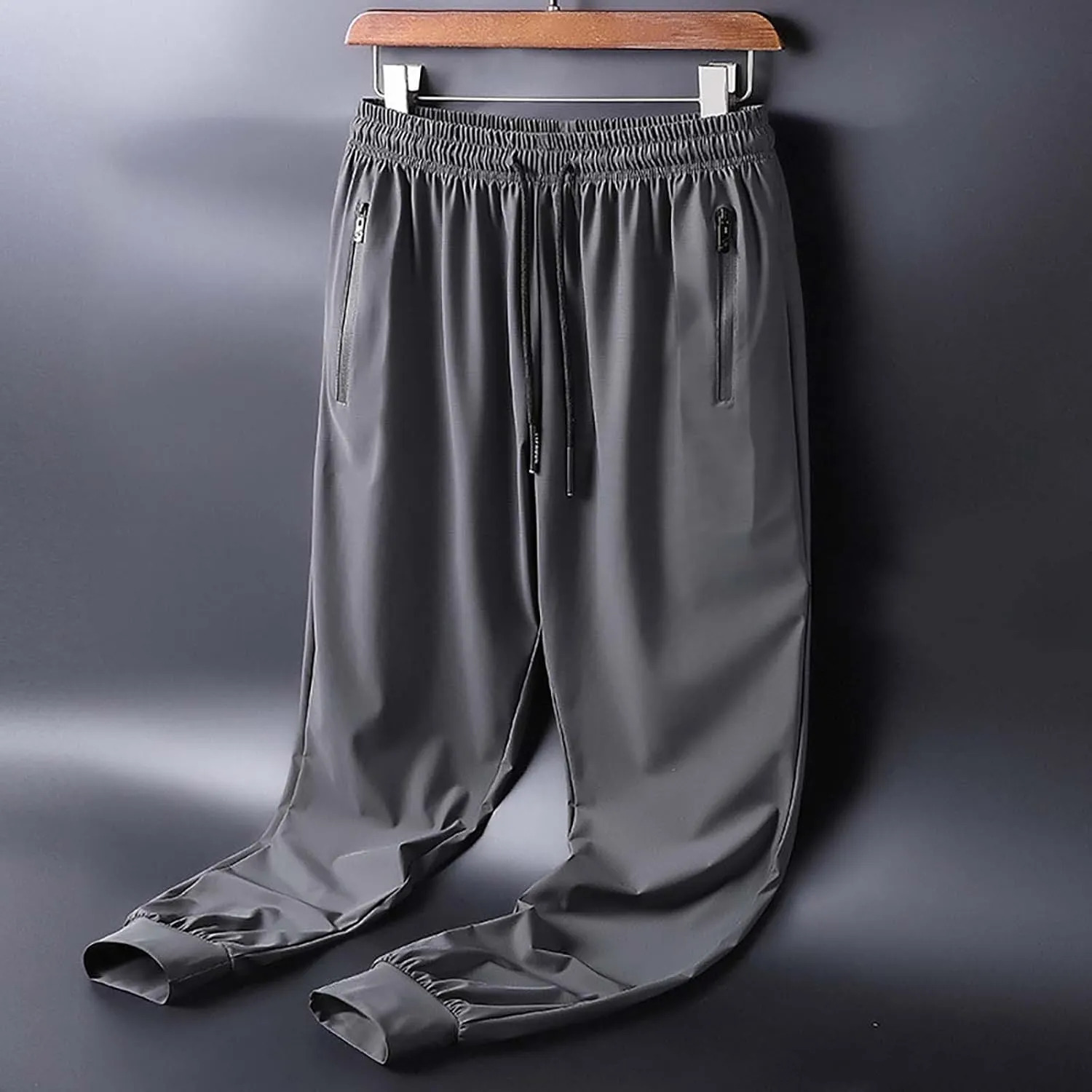 Mens Joggers with Zipper Pockets Athletic Pants Workout Trousers Outdoor Sports Running Sweatpants Gym Fall Pants