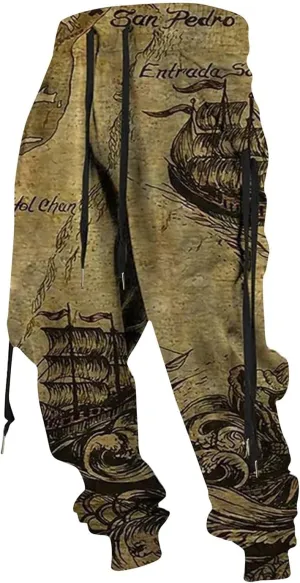 Mens Jogging Casual Baggy Pants Active Athletic Workout Drawstring Waist Heavyweight Joggers Sweatpants with Pockets