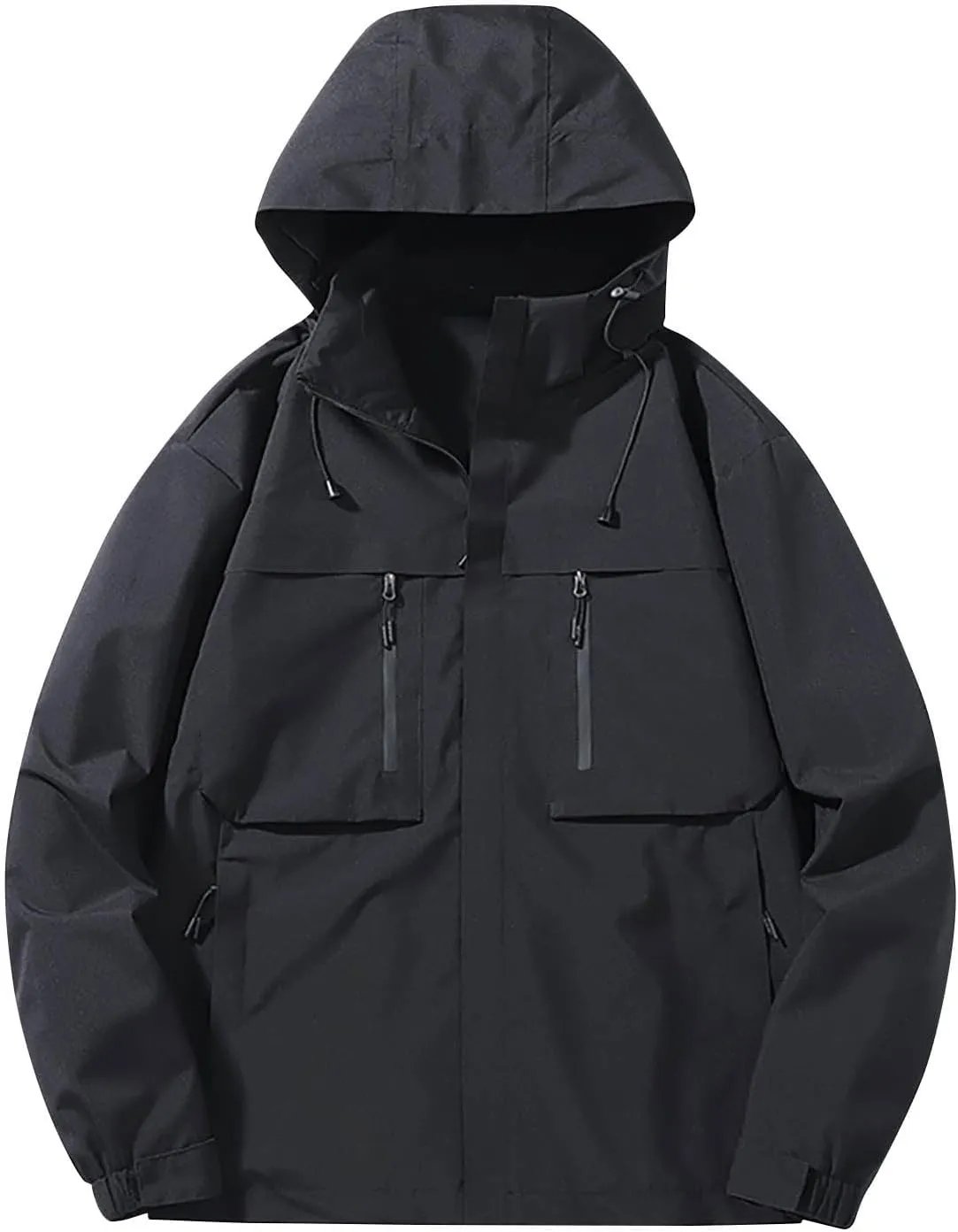 Men's Lightweight Hooded Rain Jacket Waterproof Windproof Raincoat Hiking Cycling Outdoor Sports Jacket Windbreaker