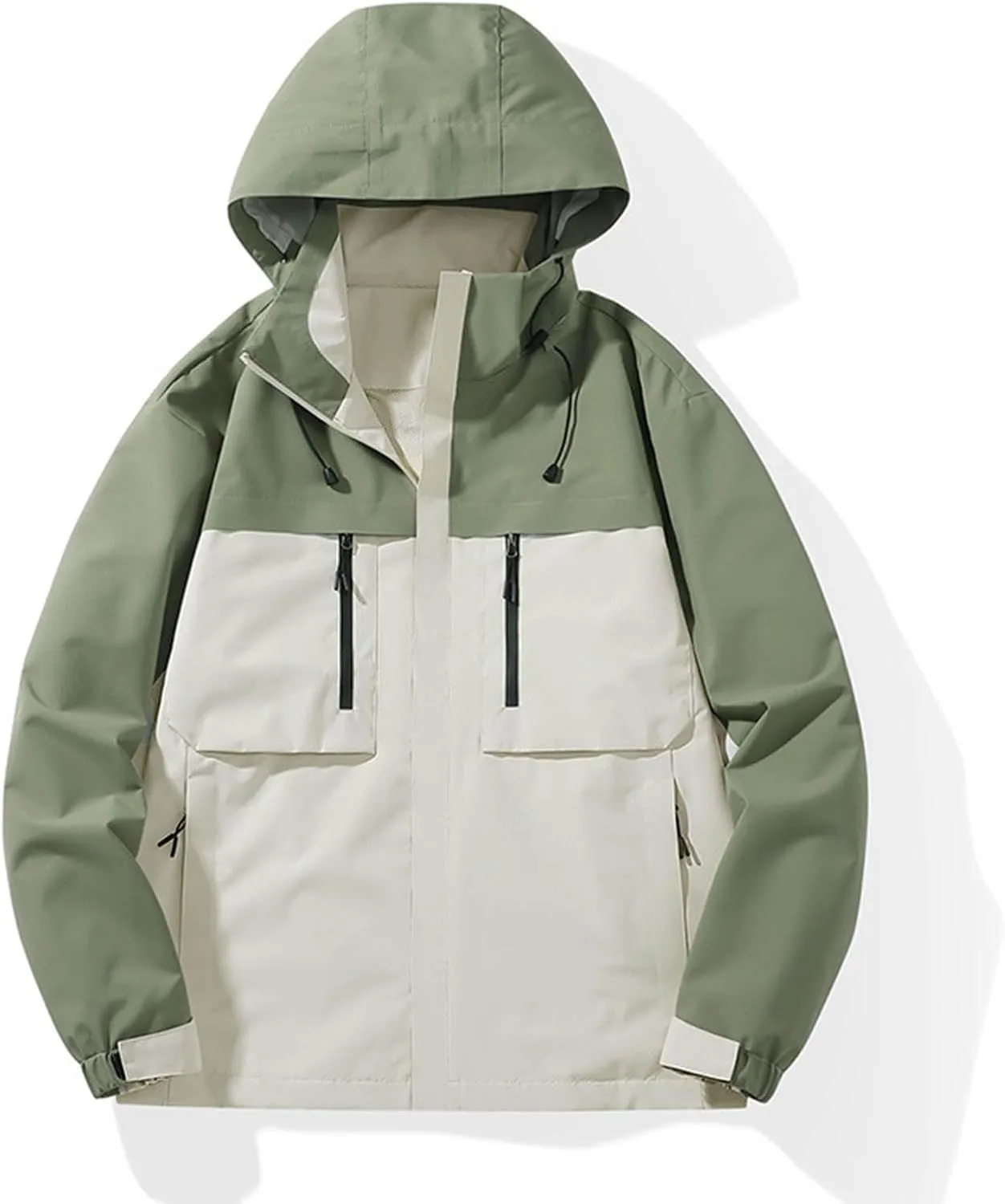 Men's Lightweight Hooded Rain Jacket Waterproof Windproof Raincoat Hiking Cycling Outdoor Sports Jacket Windbreaker