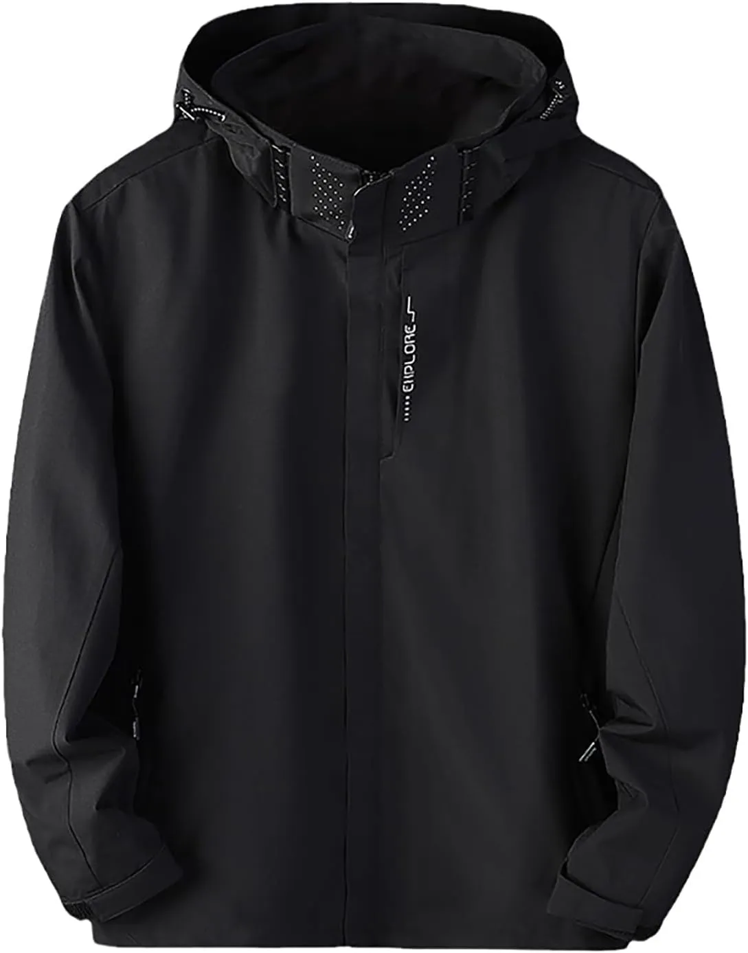 Mens Lightweight Jackets Casual Solid Color Hooded Thick Zipper Pocket Thick Coat Thick Jacket Womens Hoodies Mens
