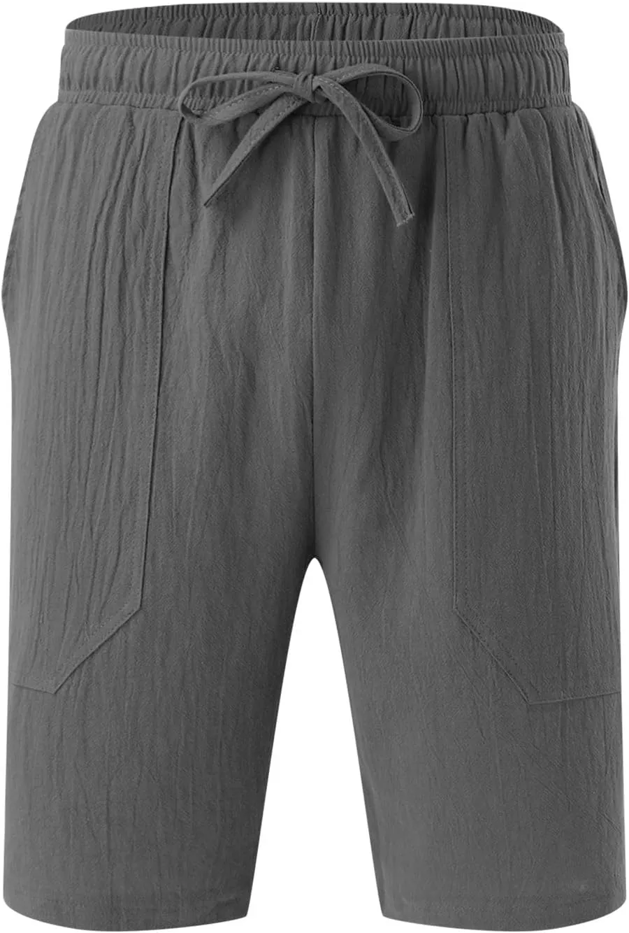 Men's Linen Shorts Summer Hawaiian Casual Shorts Running Joggers Loose Lightweight Beach Shorts with Pockets