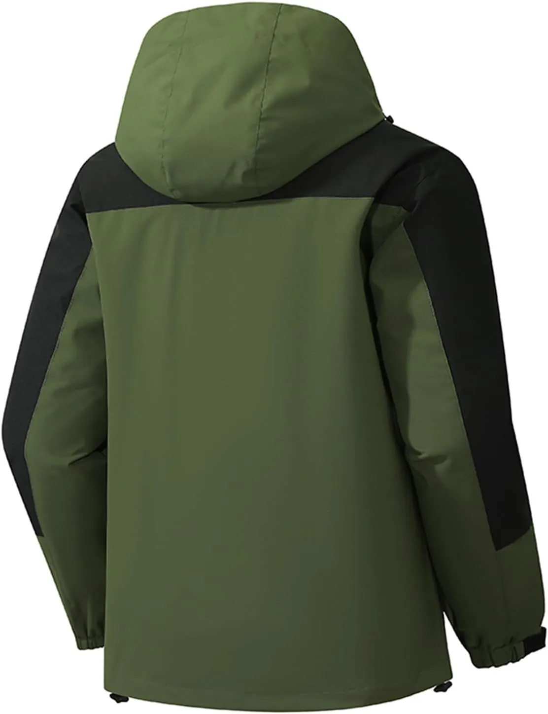 Mens Outdoor Rain Jacket Multi-Pockets Waterproof Sports Hooded Raincoat Windbreker Hiking Camping Fishing Jackets